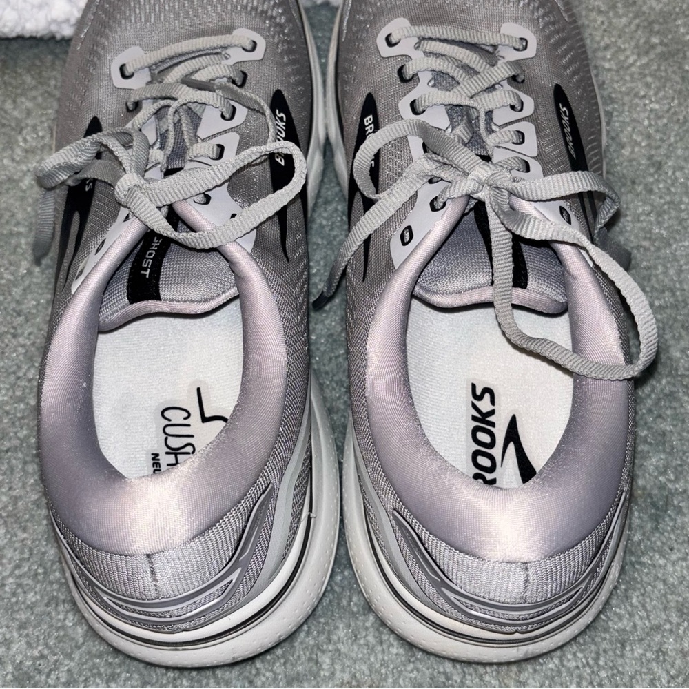 Brooks Ghost 15 Mens 13 D Shoes Gray Running Walking Gym Sneaker Cushion - Picture 5 of 12